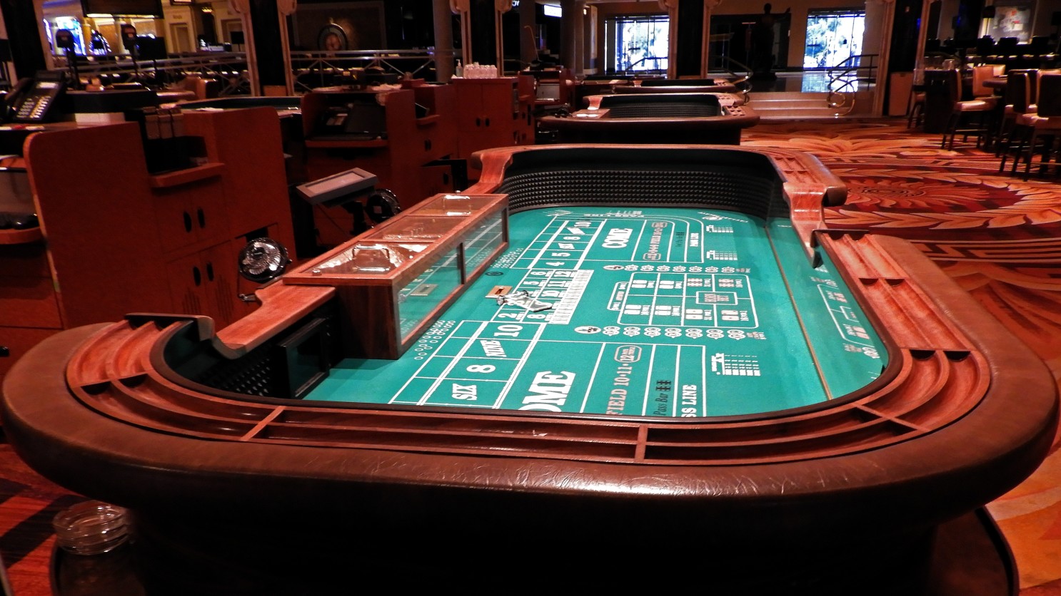 Craps Tables are often the loudest tables on the Casino floor when the dice are rolling hot.