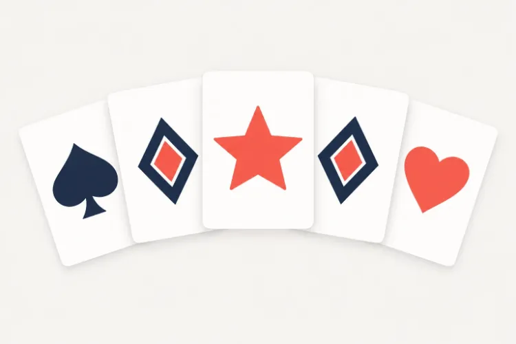 Cărți de joc cu simbol wild, pentru variantele de video poker