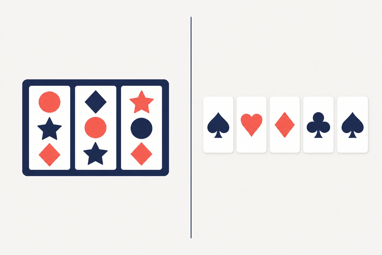 Comparație între un slot cu role și un joc de video poker cu cărți